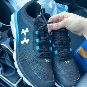 Under Armour Black and Blue Men's Shoes